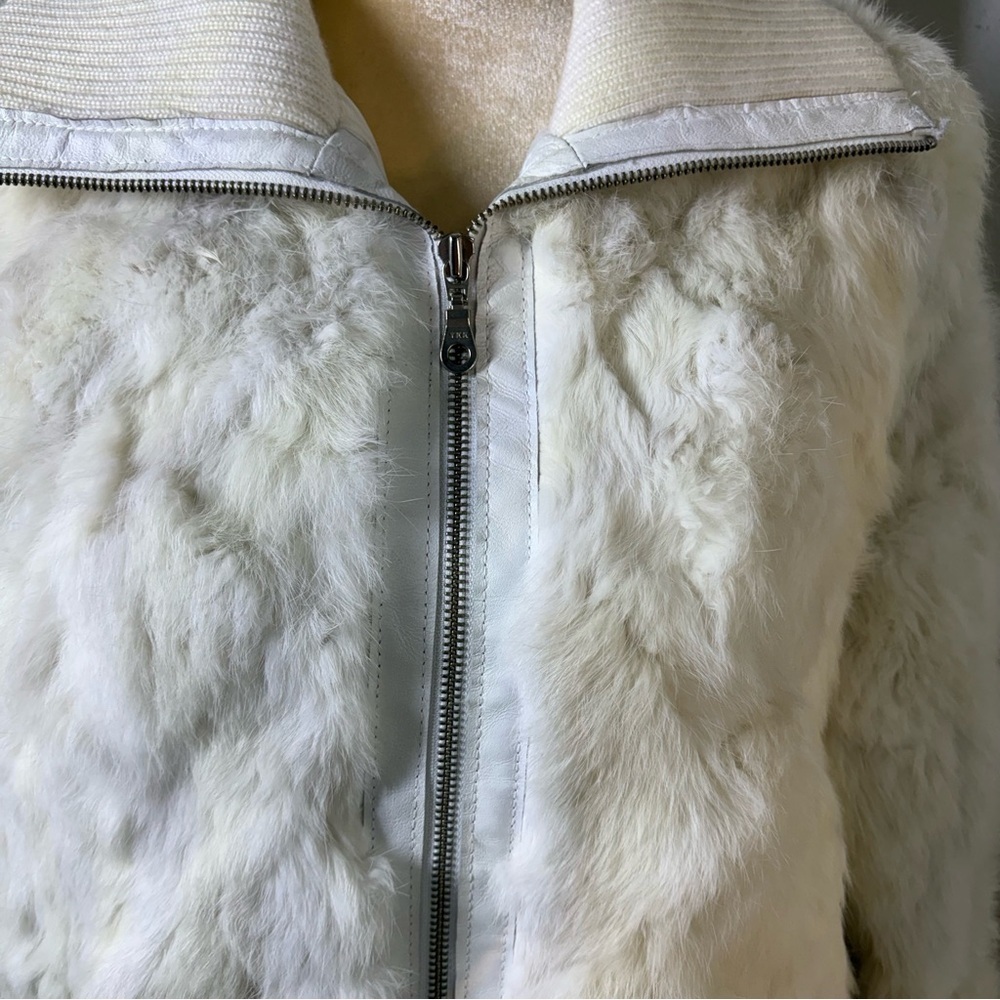 Wilsons Leather Maxima white Rabbit Fur Jacket ❤️ - Picture 12 of 16